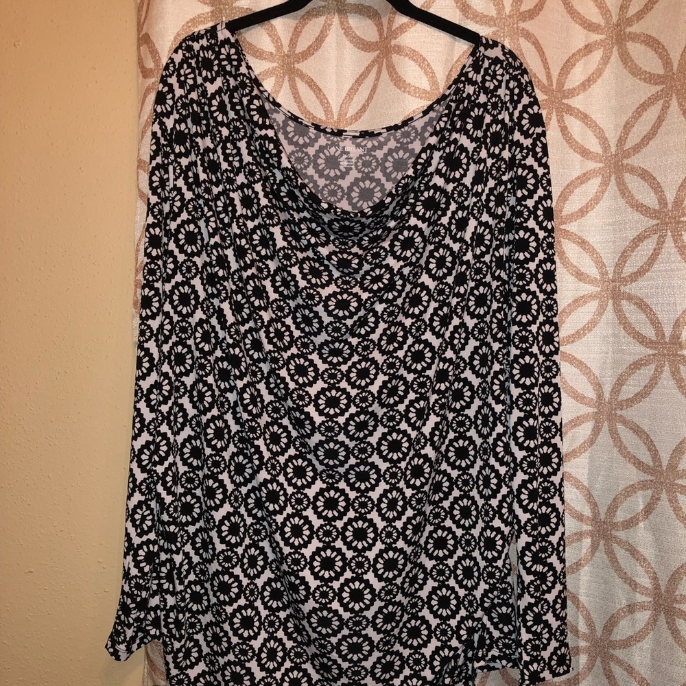 Lane Bryant geo print knit blouse